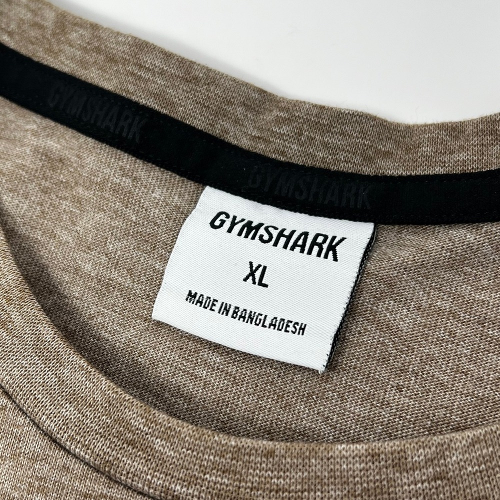 Gymshark Legacy Lifting Club Long Sleeve T-Shirt Mens XL Heather Brown A2A1G - Picture 5 of 7